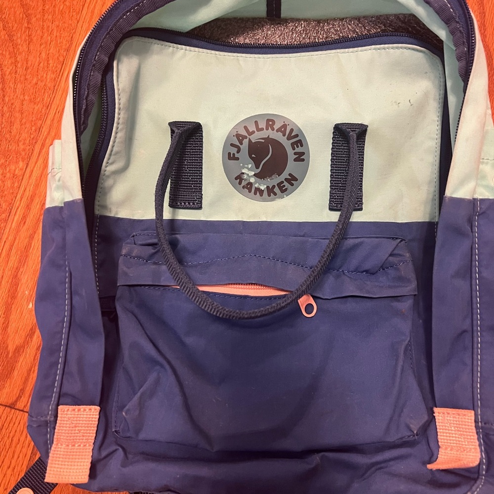 Fjallraven Kanken Backpack in Blue and Mint